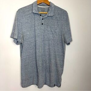 Banana Republic Factory Men’s button polo shirt in gray/blue size L in EUC